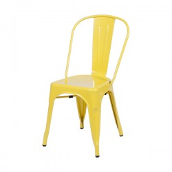 Cadeira ABS na cor amarelo 1117, fundo infinito
